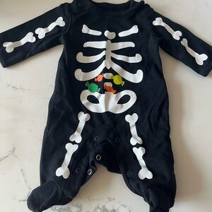 Skeleton Baby Onesie with Candy Design